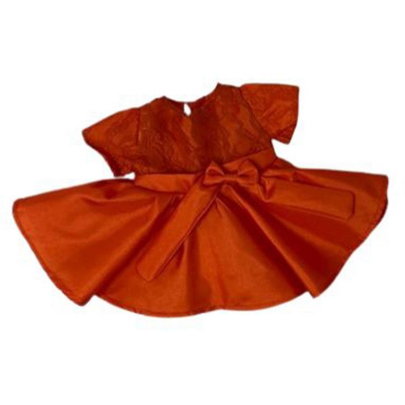 Doll Clothes Superstore Orange Party Dress Fits 15-16 Baby And Cabbage Patch Kid Dolls, 1 of 5