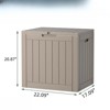 Naysaye Deck Boxes, 2-Piece 30 Gal Outdoor Storage Deck Box, Small Patio Storage Bin for Garden Tools, Brown, 22.09"*17.09"*20.87" - 3 of 4