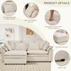 Buenhomino Convertible Sectional Loveseat Sofa with Deep Seat &Movable 2-Layer Ottoman, Oversized L-shape Cloud Sofa with Chaise & Armrests,Chenille - 2 of 4