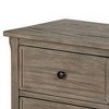 Royal Hampton 2 Drawer Wooden Nightstand with Round Knobs, Gray - 3 of 4