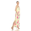 Women's Floral Strap Maxi Dress with Side Slit and Pockets - White Mark - 2 of 4