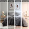 Sapphtopaz Long Fur Ombre Pattern Design Comforter Set, Bedding Set Reversible Quilt Set,1 Comforter and Standard Shams, Machine Washable - 2 of 4