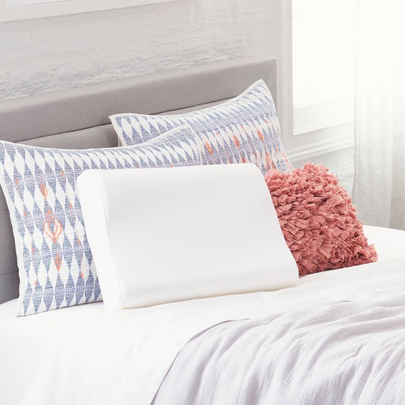 Comfort Revolution Contour Memory Foam Bed Pillow - White (Standard), 1 of 10