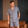 ADR Men's Soft Cotton Knit Jersey Pajamas Lounge Set, Short Sleeve Shirt and Shorts with Pockets - 3 of 4