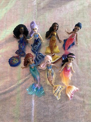 Disney The Little Mermaid Ariel And Sisters Small Doll Set With 7 ...