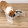 THE LICKER STORE Keaton Modern Acrylic Rectangular Elevated Pet Feeder - 2 of 4