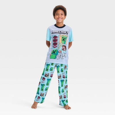 Boys' Minecraft 2pc Short Sleeve Pajama Set - Green