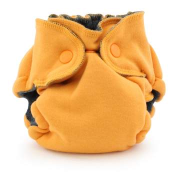 Kanga Care Ecoposh OBV (Organic viscose of Bamboo Velour) Newborn AIO (All-in-One) Fitted Cloth Diaper Saffron Yellow