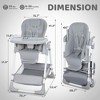 Kinder King Foldable High Chair for Babies & Toddlers, Adjustable Height, Recline, Storage Basket, Double Trays, Easy to Clean - 4 of 4