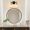 POWLIG 14-in 2-Light Modern Black Gold Dimmable Bathroom Vanity Light with Cone Clear Glass Shade - 3 of 4