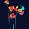 Junior's Design By Humans Abstract Flowers By jirkasvetlik T-Shirt - 2 of 3