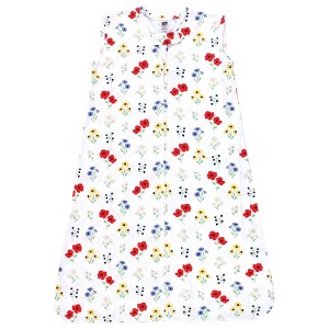 Hudson Baby Infant Girl Cotton Sleeveless Wearable Sleeping Bag, Sack, Blanket, Wildflower - 1 of 2