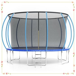 Trampoline with Enclosure & Ladder, ASTM Approved Heavy-Duty Outdoor Recreational Trampoline - 1 of 4