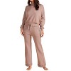 Women's Turtleneck Drop Shoulder Mixed Top - bobi - 4 of 4