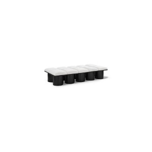 Meridian Furniture,Pavilion Boucle Fabric Bench - 1 of 4