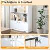 Coolmee 63 inch Tall Bookshelf with Doors, Scalloped Design 5 Tier Storage Cabinet for Home Office, Living Room, Bedroom, Deep Storage Shelves - 4 of 4