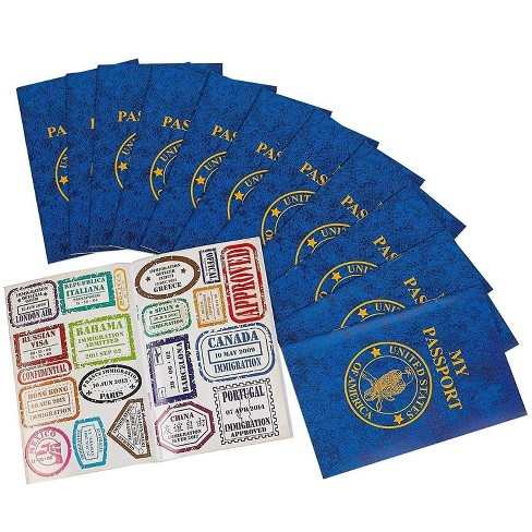 Kicko Passport Sticker Book for Boys and Girls - Blue - image 1 of 4