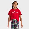 Kids' "Cabin Crew" Short Sleeve Holiday Matching Family Pajama Shirt - Wondershop™ Red - 2 of 4