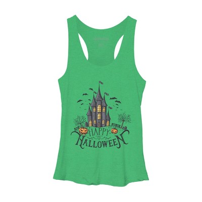 Women's Design By Humans Happy Halloween By darkstroke Racerback Tank Top