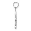 Black Bow Jewelry 14k White Gold Small Infinity Heart Pendant, 18mm - 2 of 4