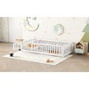 Streamdale Twin Size Bed Floor Bed with Safety Guardrails and Door for Kids, White - 4 of 4