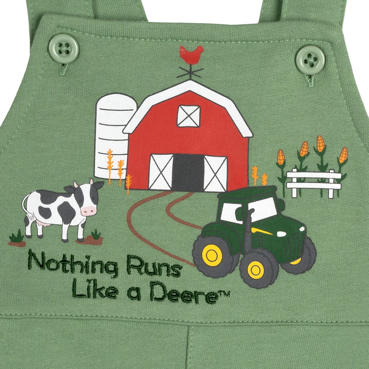 John Deere Toddler Boys' 2-Piece Shortall and T-Shirt Set - thumbnail 5