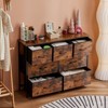INFURNIC Utility Storage Cabinets 7 Drawer Multi-Functional Tall Dresser Ideal for Organization in Kids Rooms and Beyond, Brown, 39.3"*11.8"*30.3" - 4 of 4