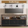 TV Stand with 3 Fabric Drawers, TV Cabinet for 55 Inch TV, Modern Living Room Storage TV Stand, Entertainment Center with Open Space - 4 of 4