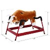 VYNXARIA Kids Spring Rocking Horse Rodeo Bull Style with Realistic Sounds for Children over 3 Years Old - 3 of 4
