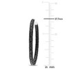 EVERLY JEWELRY | Sterling Silver 1/4 CT Black Diamond TW Hoop Earrings Black Rhodium Plated - 2 of 4