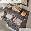SinCiDo Farmhouse 5 Drawer Dresser, Rustic Wood Tall Chest w/Thick Plank Design, Closet Dresser for Bedroom, Living Room - 4 of 4