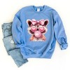 Valentine Raccoon With Bubblegum - Women's Graphic Sweatshirt - 3 of 4