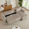 105.2" L-Shaped Convertible Sectional Sofa Bed with Adjustable Backrests, Storage Compartments and Reversible Chaise - 3 of 4