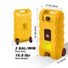 15 Gallon Gas Can with Manual Transfer Pump & 10 FT Hose, Portable Fuel Tank with Wheels & Carry Handle, Leak-Proof Heavy Duty Gas Caddy - 3 of 4