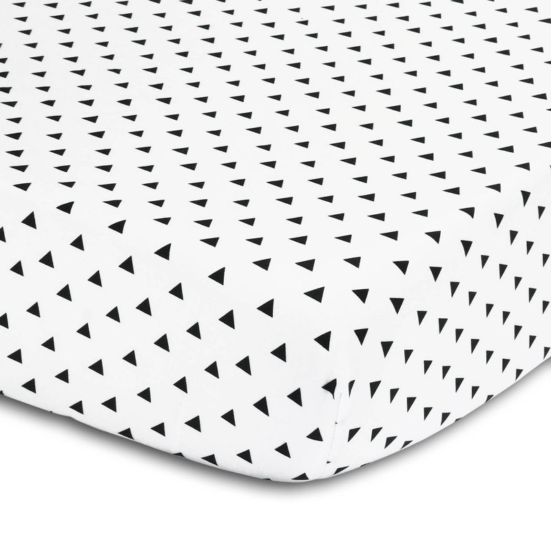 The Peanutshell Fitted Crib Sheet - Geometric Triangles, 1 of 6