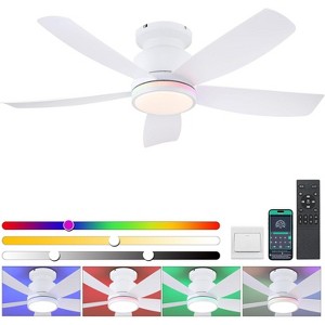 Kviflon 41 Inches Ceiling Fan with Light,App and Remote Control,5 Blades, Reversible DC Motor - 1 of 4