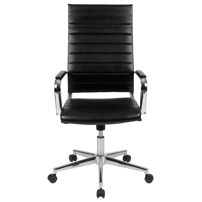 Flash Furniture High Back LeatherSoft Contemporary Ribbed Executive Swivel Office Chair, 4 of 15