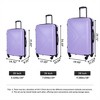 BEAFUP Set of 3  Luggage Sets ABS Lightweight Suitcase with Two Hooks, Spinner Wheels, TSA Lock, (20/24/28) - 3 of 4