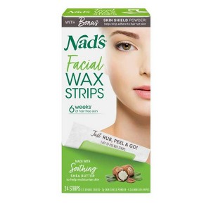 Nad's Facial Wax Strips - 24ct - 1 of 4