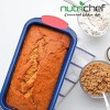 NutriChef Non-Stick Loaf Pan - Deluxe Nonstick Blue Coating Inside and Outside with Red Silicone Handles - 4 of 4