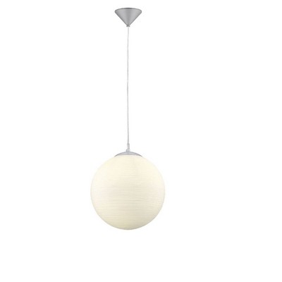 12" Milagro Glass Pendant Chrome/White - EGLO