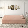 KWPZQEB Convertible Folding Sofa Bed, Corduroy Fabric Foam-Filled Couch with 2 Pillows, Modern Folding Loveseat Sofa for Living Room, Bedroom - 4 of 4