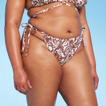 Wild Fable Women's Mesh Overlay Wide Strap Adjustable Ultra High eg Bikini  Bottom Multi Swirl Print - ShopStyle Two Piece Swimsuits