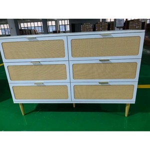 Nasitip 6 Rattan Drawer Dresser for Bedroom, Large Double Dresser with Deep Drawers, Chest of Drawers for Closet with Wide Top - 1 of 1