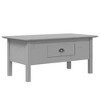 vidaXL Coffee Table BODO Gray 39.4 in.x21.7 in.x17.7 in. Solid Wood Pine - 2 of 4