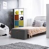 Seville Classics Modern Gray 6-Bin Tufted Entryway Shoe Storage Bench - 2 of 4