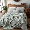 Lomsoe Christmas Flannel Blanket Throw, Christmas Trees Reindeer Snow Soft Flannel Blankets for Couch Sofa Bed. - 4 of 4