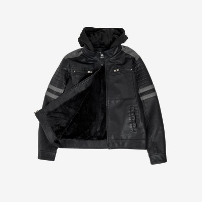 X RAY Kids and Boys PU Jacket With Lining