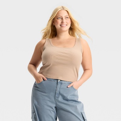 Women's Slim Fit Scoop-Neck Tank Top - Wild Fable™