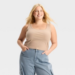 Women's Slim Fit Scoopneck Tank Top - Wild Fable™ - 1 of 3